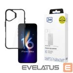 Другой аксессуар для телефона 3MK  3mk Satin Armor Case+ for iPhone 16 Plus - Transparent with Black Frame 