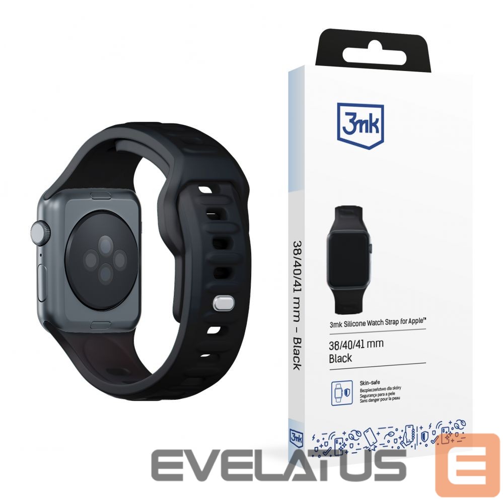 Другой аксессуар для телефона 3MK 3mk Silicone Watch Strap for Apple Watch 38 / 40 / 41 mm - black