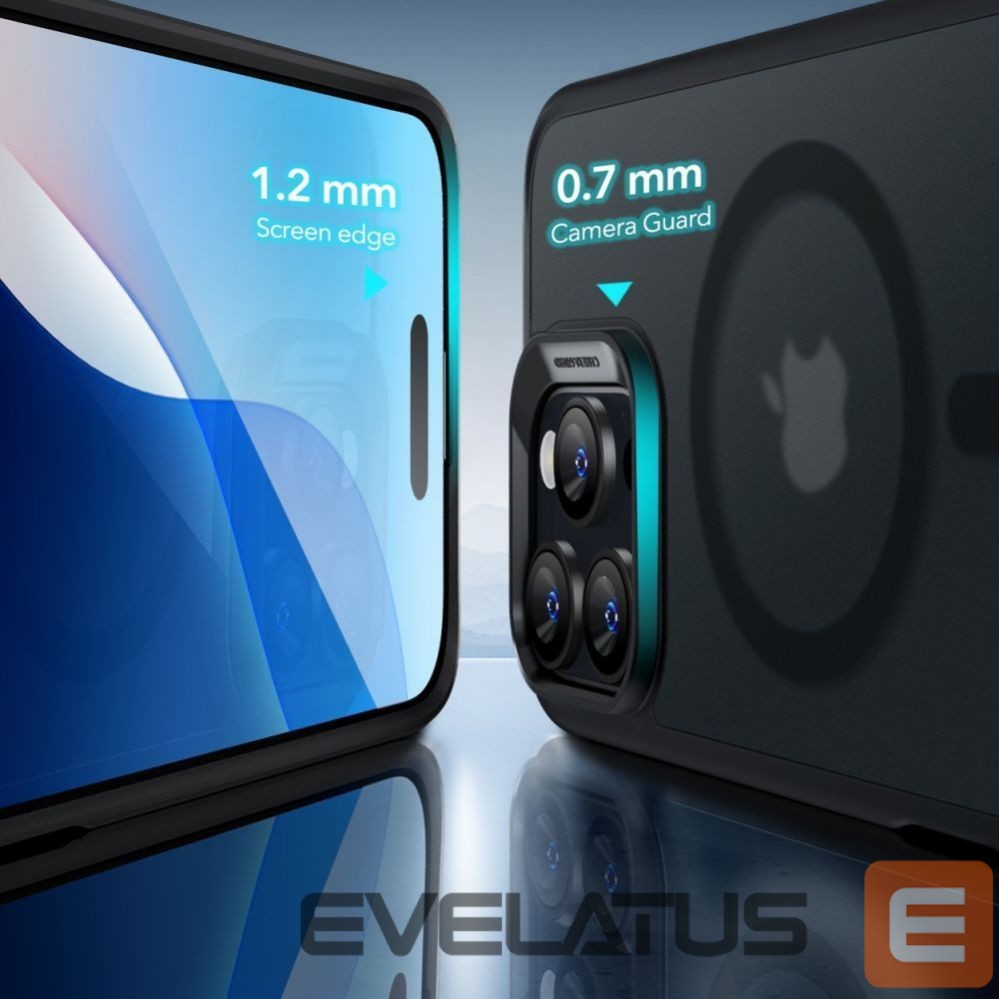 Другой аксессуар для телефона ESR ESR Classic Hybrid Halolock MagSafe Case Set + Tempered Glass for iPhone 16 Pro Max - Semi-Transparent with Black Frame
