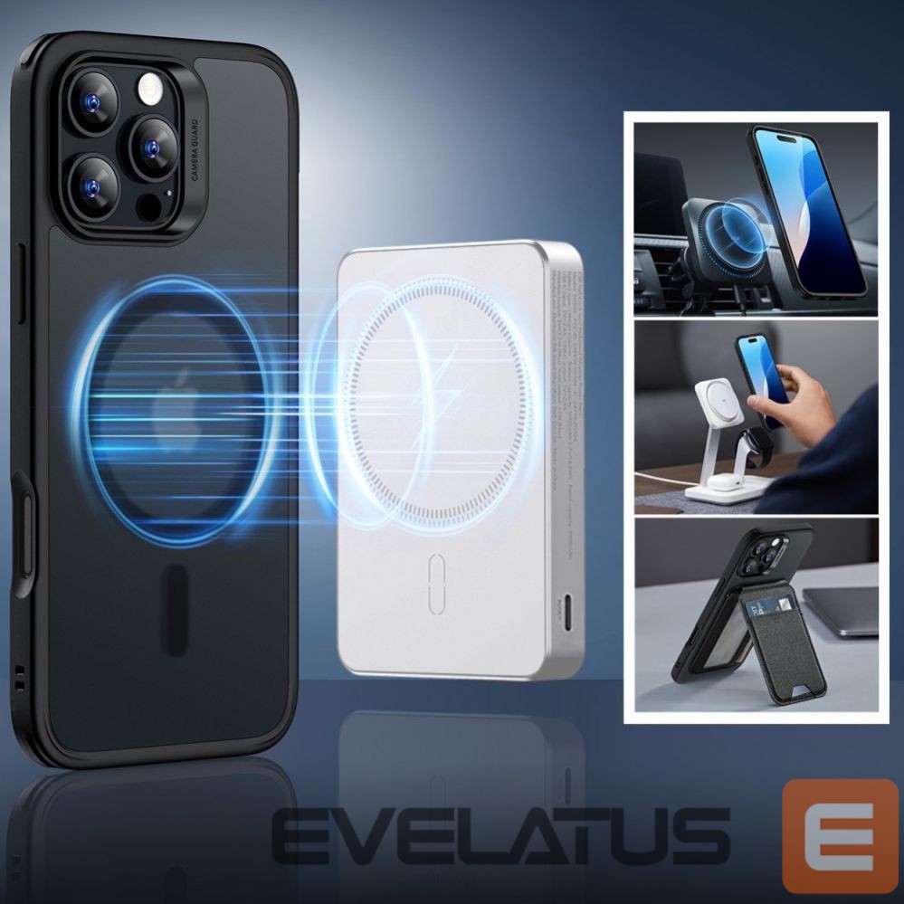 Другой аксессуар для телефона ESR ESR Classic Hybrid Halolock MagSafe Case Set + Tempered Glass for iPhone 16 Pro Max - Semi-Transparent with Black Frame