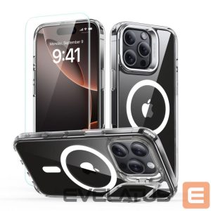 Другой аксессуар для телефона ESR  ESR Classic Hybrid Kickstand Halolock MagSafe Case Set with Stand + Tempered Glass for iPhone 16 Pro - Clear 