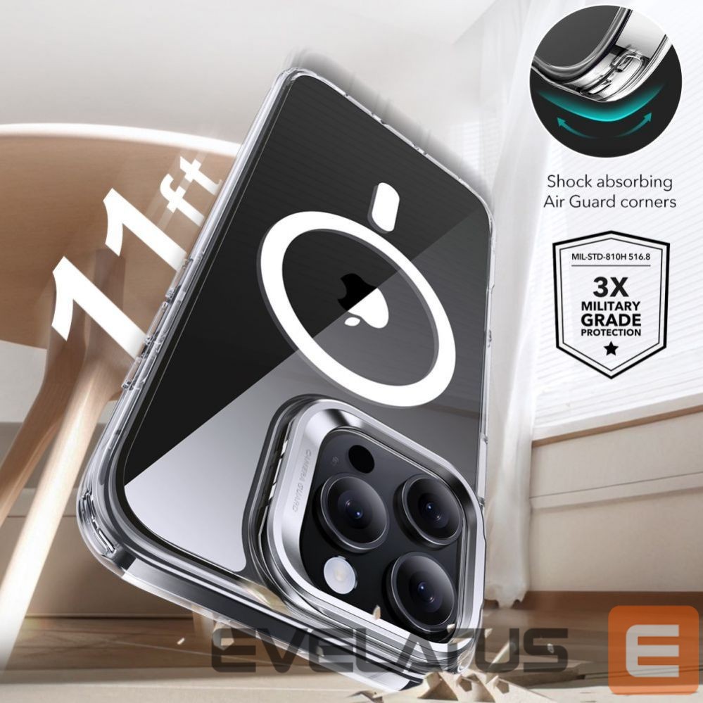 Другой аксессуар для телефона ESR ESR Classic Hybrid Kickstand Halolock MagSafe Case Set with Stand + Tempered Glass for iPhone 16 Pro - Clear