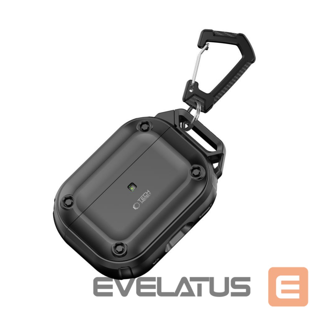 Другой аксессуар для телефона Tech-Protect Tech-Protect Rough Hook Case with Carabiner for Apple AirPods Pro 1 / 2 - Black