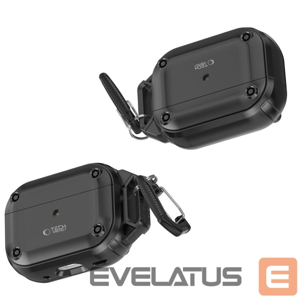 Другой аксессуар для телефона Tech-Protect Tech-Protect Rough Hook Case with Carabiner for Apple AirPods Pro 1 / 2 - Black