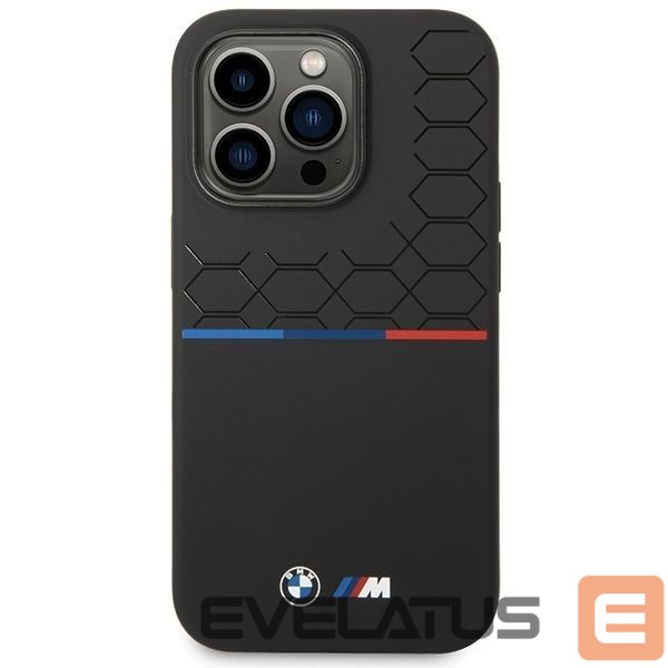 Чехол на заднюю панель BMW BMW Silicone Pattern iPhone 15 Pro Case - Black