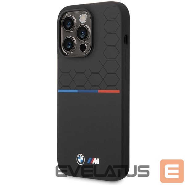 Чехол на заднюю панель BMW BMW Silicone Pattern iPhone 15 Pro Case - Black