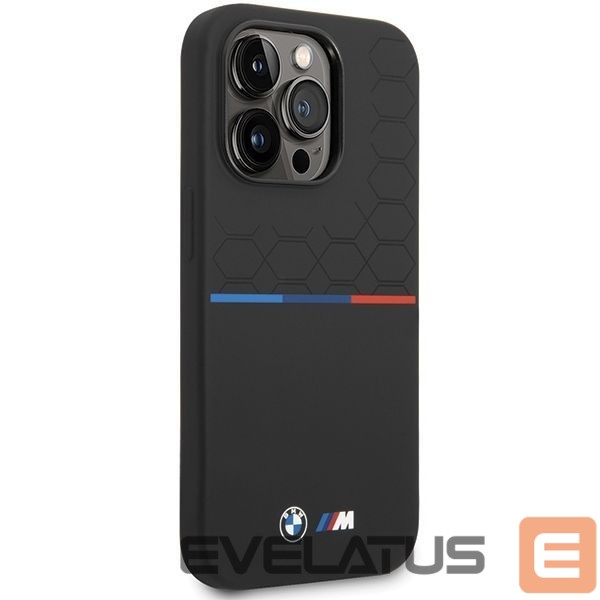 Чехол на заднюю панель BMW BMW Silicone Pattern iPhone 15 Pro Case - Black