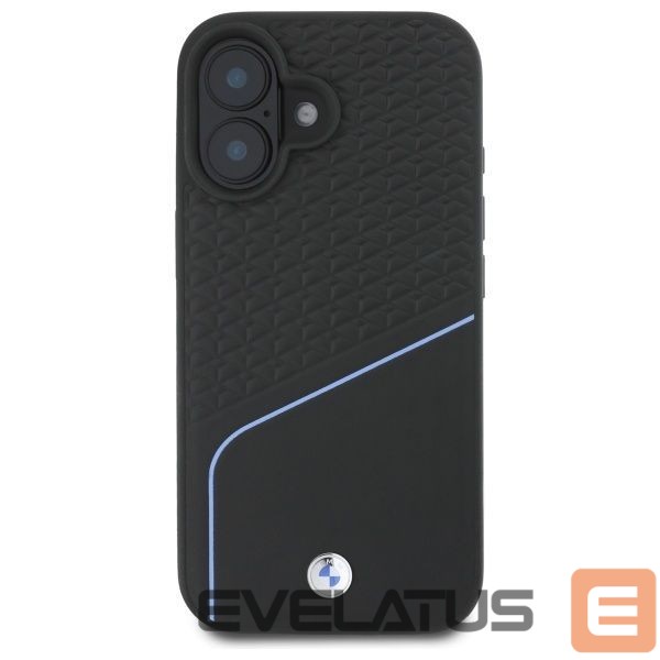 Другой аксессуар для телефона BMW BMW BMHMP16S23RDCLK iPhone 16 6.1" black/black hardcase Sign Leather Textured And Line MagSafe