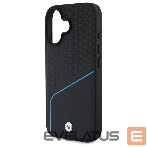 Другой аксессуар для телефона BMW BMW BMHMP16S23RDCLK iPhone 16 6.1" black/black hardcase Sign Leather Textured And Line MagSafe