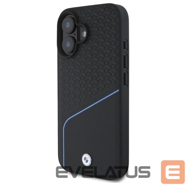 Другой аксессуар для телефона BMW BMW BMHMP16S23RDCLK iPhone 16 6.1" black/black hardcase Sign Leather Textured And Line MagSafe