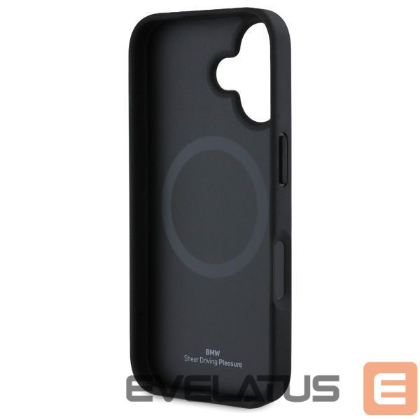 Другой аксессуар для телефона BMW BMW BMHMP16S23RDCLK iPhone 16 6.1" black/black hardcase Sign Leather Textured And Line MagSafe