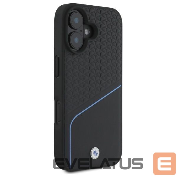 Другой аксессуар для телефона BMW BMW BMHMP16S23RDCLK iPhone 16 6.1" black/black hardcase Sign Leather Textured And Line MagSafe