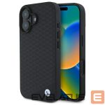 Другой аксессуар для телефона BMW  BMW Sign Leather Diamond Metal Logo MagSafe iPhone 16 Case - Black 