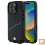 Другой аксессуар для телефона BMW  BMW Sign Leather Textured And Line MagSafe Case for iPhone 16 Pro Max - Black 