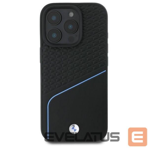 Другой аксессуар для телефона BMW BMW Sign Leather Textured And Line MagSafe Case for iPhone 16 Pro Max - Black