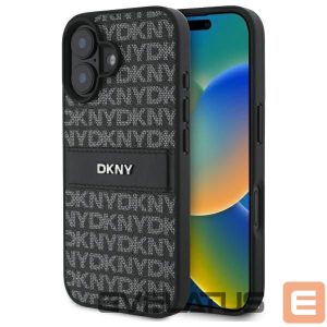 Другой аксессуар для телефона DKNY  DKNY Texture Pattern Tonal Stripe iPhone 16 Case - Black 