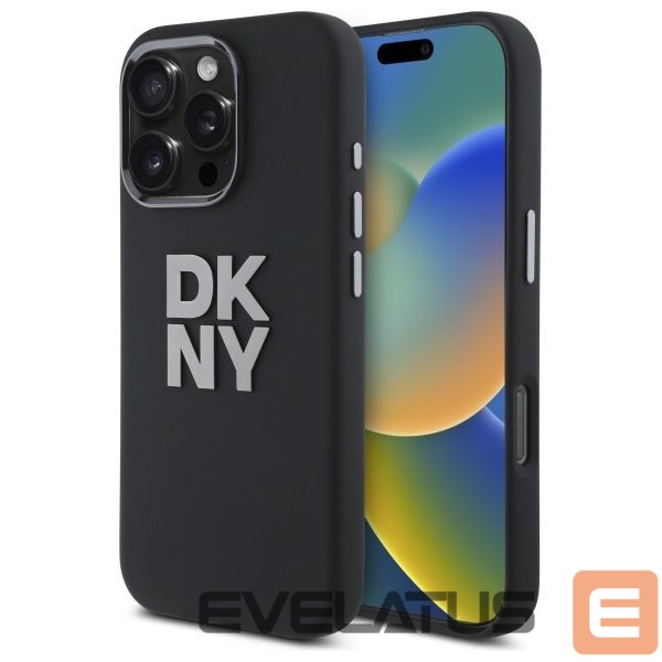 Другой аксессуар для телефона DKNY DKNY Liquid Silicone Metal Logo iPhone 16 Pro Max Case - Black