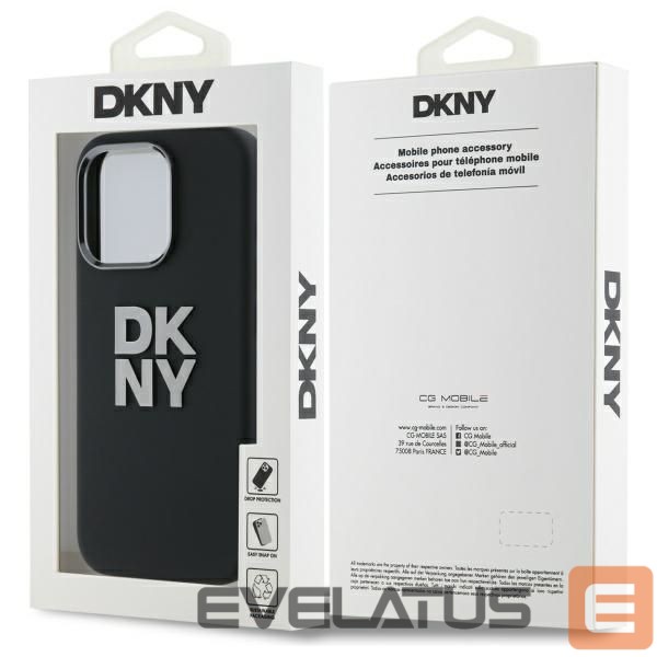 Другой аксессуар для телефона DKNY DKNY Liquid Silicone Metal Logo iPhone 16 Pro Max Case - Black