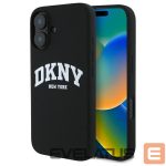 Другой аксессуар для телефона DKNY  DKNY Silicone White Printed Logo MagSafe iPhone 16 Case - Black 