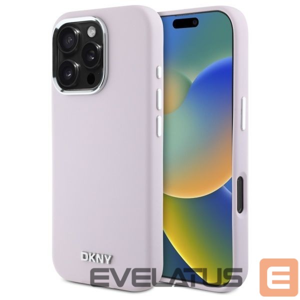 Другой аксессуар для телефона DKNY DKNY Liquid Silicone Small Metal Logo MagSafe iPhone 16 Pro Max Case - Pink