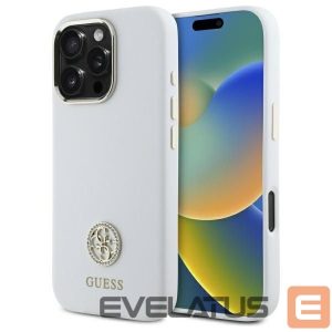 Другой аксессуар для телефона Guess  Guess Silicone Logo Strass 4G Case for iPhone 16 Pro - White 