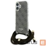 Другой аксессуар для телефона Guess  Guess Crossbody Cord 4G Print Case with Lanyard for iPhone 16 - Brown 
