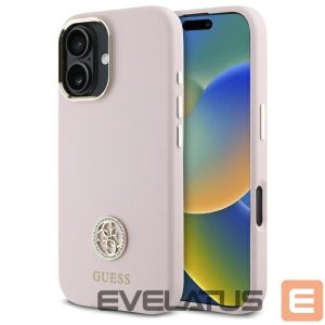 Другой аксессуар для телефона Guess  Guess Silicone Logo Strass 4G case for iPhone 16 - light pink 