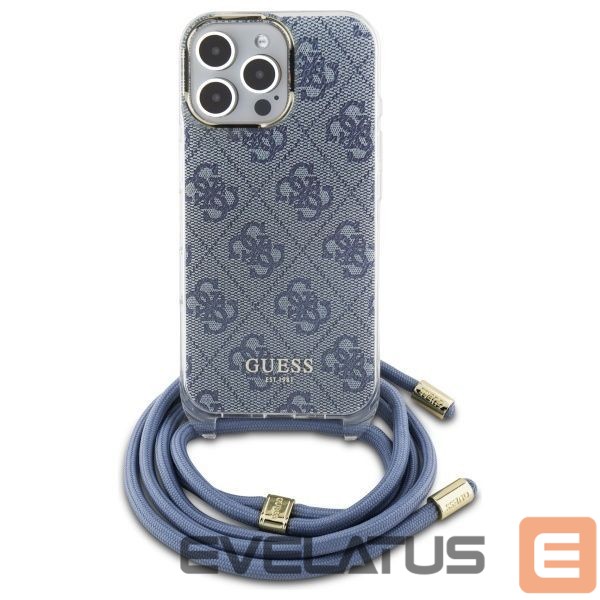 Другой аксессуар для телефона Guess Guess Crossbody Cord 4G Print Case for iPhone 16 Pro Max - Blue