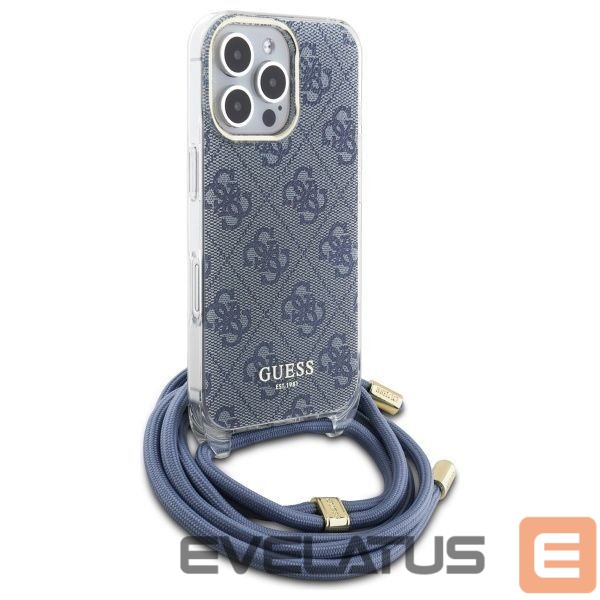 Другой аксессуар для телефона Guess Guess Crossbody Cord 4G Print Case for iPhone 16 Pro Max - Blue