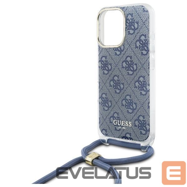 Другой аксессуар для телефона Guess Guess Crossbody Cord 4G Print Case for iPhone 16 Pro Max - Blue