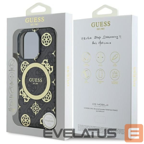 Другой аксессуар для телефона Guess Guess IML Peony On 4G Background MagSafe case for iPhone 16 Pro - black