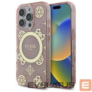Другой аксессуар для телефона Guess  Guess IML Peony On 4G Background MagSafe Case for iPhone 16 Pro - Pink 