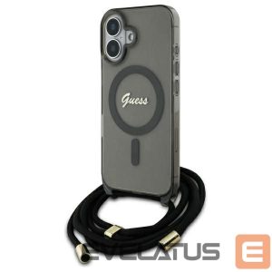 Другой аксессуар для телефона Guess  Guess Crossbody Cord Script MagSafe iPhone 16 Case - Black 