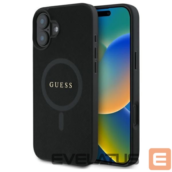 Другой аксессуар для телефона Guess Guess Saffiano Classic Logo MagSafe case for iPhone 16 - black