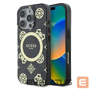 Другой аксессуар для телефона Guess  Guess IML Peony On 4G Background MagSafe Case for iPhone 16 Pro Max - Black 