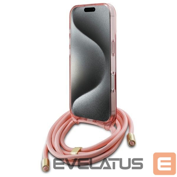 Другой аксессуар для телефона Guess Guess Crossbody Cord Script MagSafe Case for iPhone 16 Pro Max - Pink