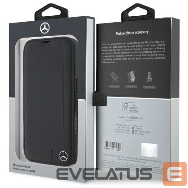 Другой аксессуар для телефона Mercedes-Benz Mercedes Leather Wood Imitation iPhone 16 Case - Black