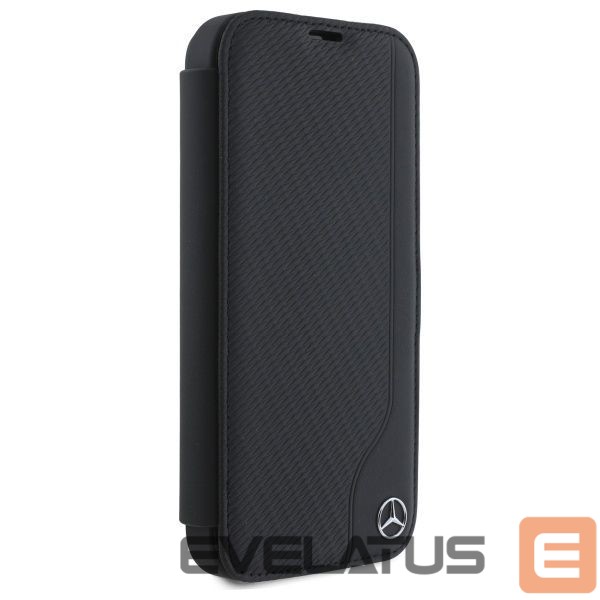 Другой аксессуар для телефона Mercedes-Benz Mercedes Leather Wood Imitation iPhone 16 Case - Black