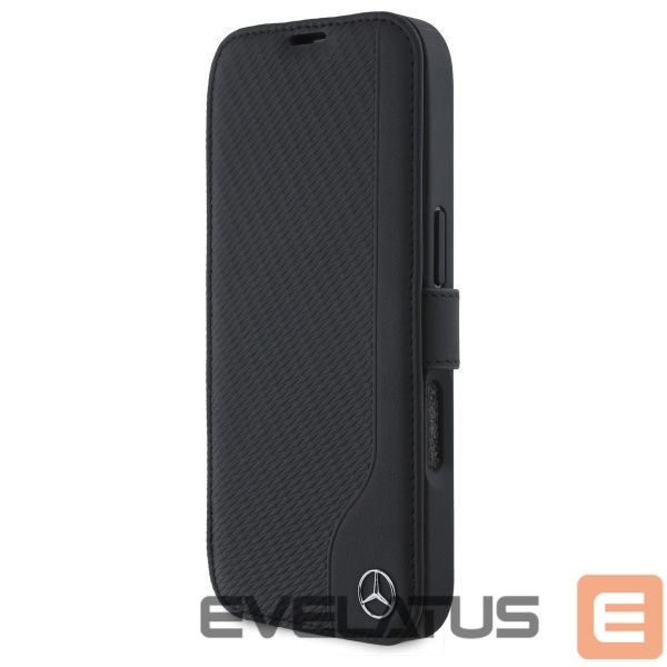 Другой аксессуар для телефона Mercedes-Benz Mercedes Leather Wood Imitation iPhone 16 Case - Black