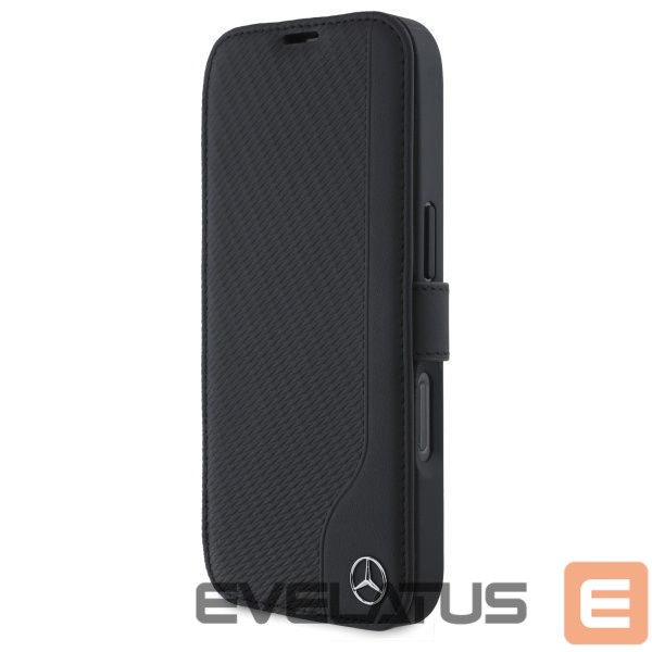 Другой аксессуар для телефона Mercedes-Benz Mercedes Leather Wood Imitation iPhone 16 Case - Black