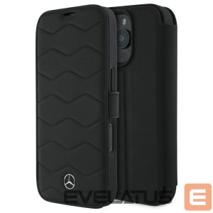 Другой аксессуар для телефона Mercedes-Benz  Mercedes MB Waves Leather Case for iPhone 16 Pro Max - Black 