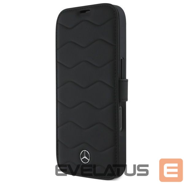 Другой аксессуар для телефона Mercedes-Benz Mercedes MB Waves Leather Case for iPhone 16 Pro Max - Black