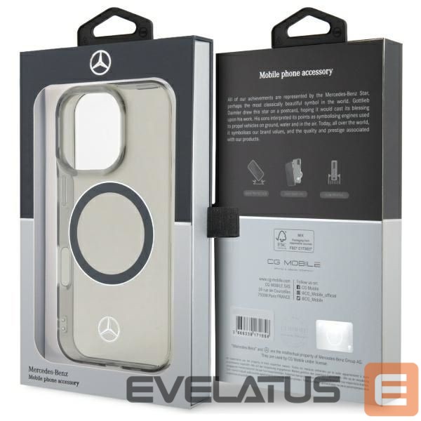 Другой аксессуар для телефона Mercedes-Benz Mercedes Silver Ring MagSafe iPhone 16 Pro Case - Black
