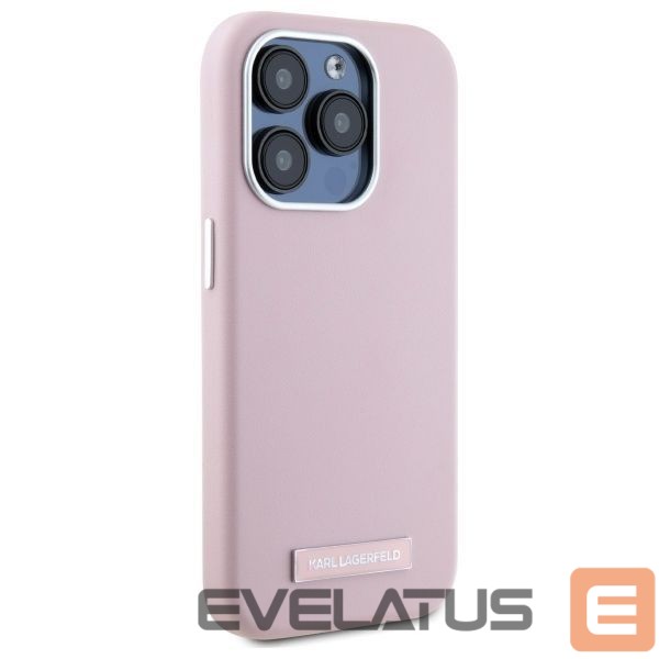 Другой аксессуар для телефона Karl Lagerfeld Karl Lagerfeld FW Metal Plate MagSafe iPhone 15 Pro Case - Pink