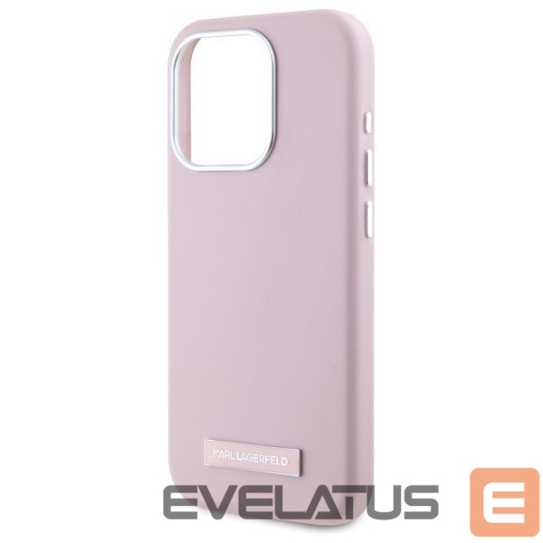 Другой аксессуар для телефона Karl Lagerfeld Karl Lagerfeld FW Metal Plate MagSafe iPhone 15 Pro Case - Pink