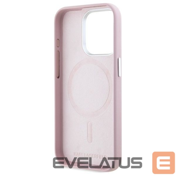 Другой аксессуар для телефона Karl Lagerfeld Karl Lagerfeld FW Metal Plate MagSafe iPhone 15 Pro Case - Pink