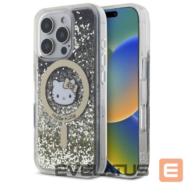 Другой аксессуар для телефона Hello Kitty Hello Kitty Liquid Glitter Fever MagSafe iPhone 16 Pro Case - Gold