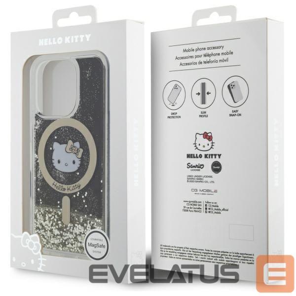 Другой аксессуар для телефона Hello Kitty Hello Kitty Liquid Glitter Fever MagSafe iPhone 16 Pro Case - Gold
