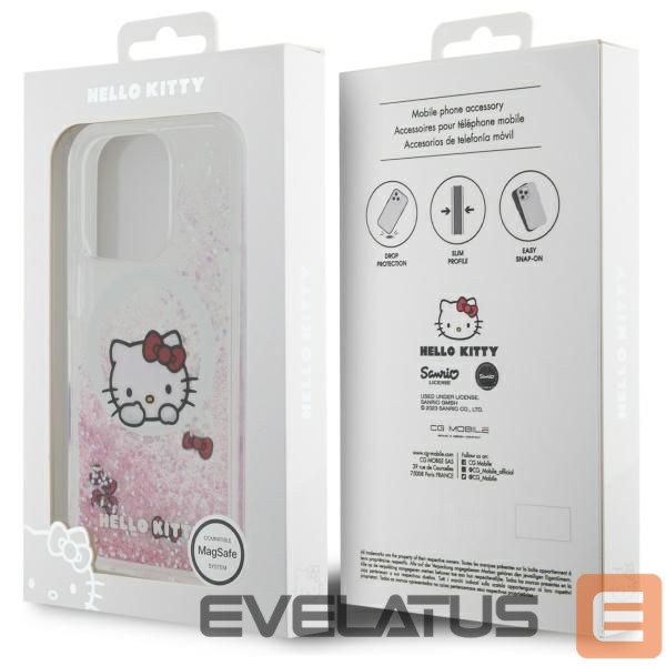 Другой аксессуар для телефона Hello Kitty Hello Kitty Liquid Glitter Sweet Kitty Bows MagSafe Case for iPhone 16 Pro Max - White
