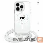 Другой аксессуар для телефона Karl Lagerfeld  Karl Lagerfeld IML Choupette Head & Cord Magsafe iPhone 16 Pro Case - Clear 